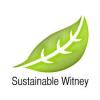 drawing of a green leaf with "Sustainable Witney" written underneath